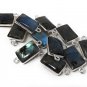5 Pcs Labradorite Gemstone Connector; Sterling Silver Connectors Charms; 20x9mm Default Title