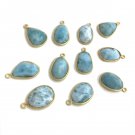 5 Pcs Larimar Charms; Gemstone Charms; BezeBulk Charms Wholesale Charms DIY Jewelry Default Title