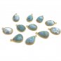 5 Pcs Larimar Charms; Gemstone Charms; BezeBulk Charms Wholesale Charms DIY Jewelry Default Title