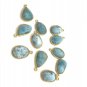 5 Pcs Larimar Charms; Gemstone Charms; BezeBulk Charms Wholesale Charms DIY Jewelry Default Title