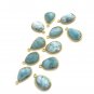 5 Pcs Larimar Charms; Gemstone Charms; BezeBulk Charms Wholesale Charms DIY Jewelry Default Title
