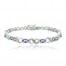 5.25ct Amethyst & Diamond Accent Infinity Bracelet BRB12664A