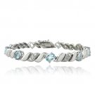 5ct Blue Topaz & Diamond Accent San Marco Bracelet BBR13348BT