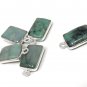 5Pcs Emerald Charms; Gemstone Charms; Sterling SiAdd a Charm Bracelet Charms 16X9mm Default Title