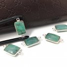 5Pcs Emerald Connectors; Gemstone ConneJewelry Supplies Bracelet Connectors 20X10mm Default Title