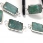 5Pcs Emerald Connectors; Gemstone ConneJewelry Supplies Bracelet Connectors 20X10mm Default Title