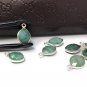 5Pcs Emerald Gemstone Charms; Bulk Jewelry Supplies May Birthstone Charms 15.5X10mm Default Title