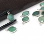 5Pcs Emerald Gemstone Charms; Bulk Jewelry Supplies May Birthstone Charms 15.5X10mm Default Title