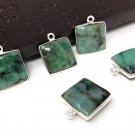 5Pcs EmeraSterling Silver Charms for Jewelry Making May Birthstone Charms 17.5X14mm Default Title