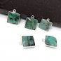 5Pcs EmeraSterling Silver Charms for Jewelry Making May Birthstone Charms 17.5X14mm Default Title
