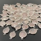 5Pcs- 10Pcs Rose Quartz ConnecGemstone Connectors Wholesale Bulk Jewelry Supplies 19x10mm-24x13mm