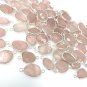 5Pcs- 10Pcs Rose Quartz ConnecGemstone Connectors Wholesale Bulk Jewelry Supplies 19x10mm-24x13mm