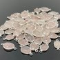 5Pcs- 10Pcs Rose Quartz ConnecGemstone Connectors Wholesale Bulk Jewelry Supplies 19x10mm-24x13mm
