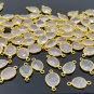 5PcBulk Wholesale Jewelry Supplies Gold over Plated Sterling Silver 19x10mm - 20x13mm A) 5 Pieces