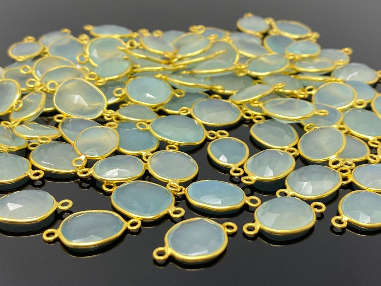 5Pcs-10Pcs A14K Gold Plated over Sterling Silver Bulk Wholesale Jewelry Supplies 20x10mm- 23x13mm