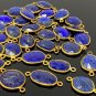 5Pcs-10Pcs Lapis Lazu14K Gold Plated over Sterling Silver Bulk Jewelry Supplies 20x10mm - 24x15mm