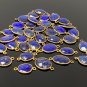 5Pcs-10Pcs Lapis Lazu14K Gold Plated over Sterling Silver Bulk Jewelry Supplies 20x10mm - 24x15mm