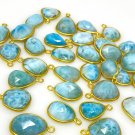 5Pcs-10Pcs Larimar Gemstone Charms; Jewelry SuBulk Charms Bulk Wholesale Charms 16x10mm - 23x14mm