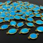 5Pcs-10Pcs Turquoise Howlite Gemstone Connector; Bulk Wholesale Jewelry Supplies; 19x10mm - 22x13mm