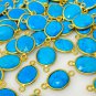 5Pcs-10Pcs Turquoise Howlite Gemstone Connector; Bulk Wholesale Jewelry Supplies; 19x10mm - 22x13mm