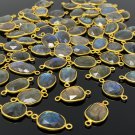 5Pcs-10PcsLabradorite ConnGemstone Connectors Bulk Wholesale Jewelry Supplies 19x10mm - 25x12