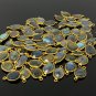 5Pcs-10PcsLabradorite ConnGemstone Connectors Bulk Wholesale Jewelry Supplies 19x10mm - 25x12