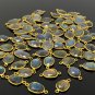 5Pcs-10PcsLabradorite ConnGemstone Connectors Bulk Wholesale Jewelry Supplies 19x10mm - 25x12