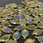 5Pcs-10PcsLabradorite ConnGemstone Connectors Bulk Wholesale Jewelry Supplies 19x10mm - 25x12