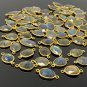 5Pcs-10PcsLabradorite ConnGemstone Connectors Bulk Wholesale Jewelry Supplies 19x10mm - 25x12