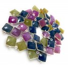 6 Pcs - 10 Pcs Natural SapSterling SilverJewelry Supplies Bulk Wholesale Charms 14x11mm - 15x12mm