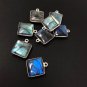 6 Pcs Labradorite Sterling Silver Charms Wholesale Jewelry Making Supplies 17x14mm Default Title
