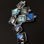 6 Pcs Labradorite Sterling Silver Charms Wholesale Jewelry Making Supplies 17x14mm Default Title