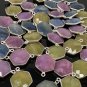 6 Pcs Natural Sapphire GemSilver Connectors Bulk Wholesale Jewelry Supplies 23x16mm Default Title