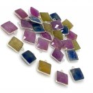 6 Pcs- 10 Pcs Natural SappSterling SilverJewelry Supplies Bulk Wholesale Charms 17x14mm - 18x15mm