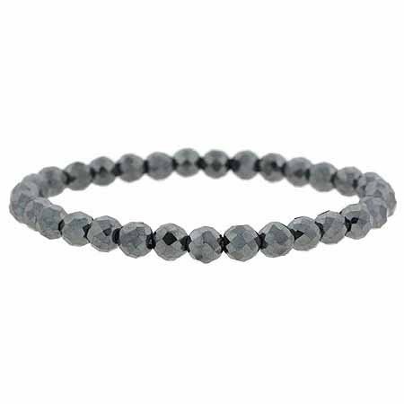 6mm Hematite Beads Stretch Bracelet B9084HF