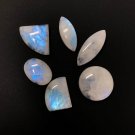 6Pcs Moonstone Gemstone Cabochons; Natural Wire Wrapping Mix Shape Cabs 20mm - 30mm Default Title
