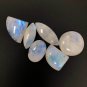 6Pcs Moonstone Gemstone Cabochons; Natural Wire Wrapping Mix Shape Cabs 20mm - 30mm Default Title