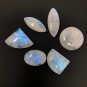 6Pcs Moonstone Gemstone Cabochons; Natural Wire Wrapping Mix Shape Cabs 20mm - 30mm Default Title