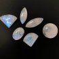 6Pcs Moonstone Gemstone Cabochons; Natural Wire Wrapping Mix Shape Cabs 20mm - 30mm Default Title