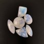 6Pcs Moonstone Gemstone Cabochons; Natural Wire Wrapping Mix Shape Cabs 20mm - 30mm Default Title