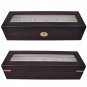 6Slots Single Watch Display Ebony Wood Matt LA01