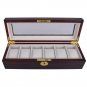 6Slots Single Watch Display Ebony Wood Matt LA01