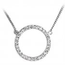 6X448 - Rhodium Brass Chain Pendant with Top Grade Crystal in Clear