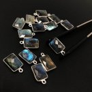 7 Pcs Labradorite Gemstone Charms; Sterling Jewelry Making Jewelry Supplies 17x10mm Default Title
