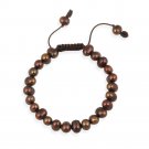 7.5-8mm Freshwater Cultured Brown Pearl Adjustable Bracelet B12221M2