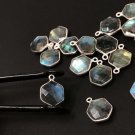 7PcSterling Silver Briolette Charms Wholesale Jewelry Making Supplies 16.25x12.5mm Default Title