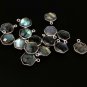 7PcSterling Silver Briolette Charms Wholesale Jewelry Making Supplies 16.25x12.5mm Default Title