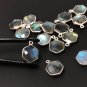 7PcSterling Silver Briolette Charms Wholesale Jewelry Making Supplies 16.25x12.5mm Default Title