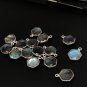7PcSterling Silver Briolette Charms Wholesale Jewelry Making Supplies 16.25x12.5mm Default Title