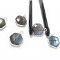 7PcSterling Silver Briolette Charms Wholesale Jewelry Making Supplies 16.25x12.5mm Default Title